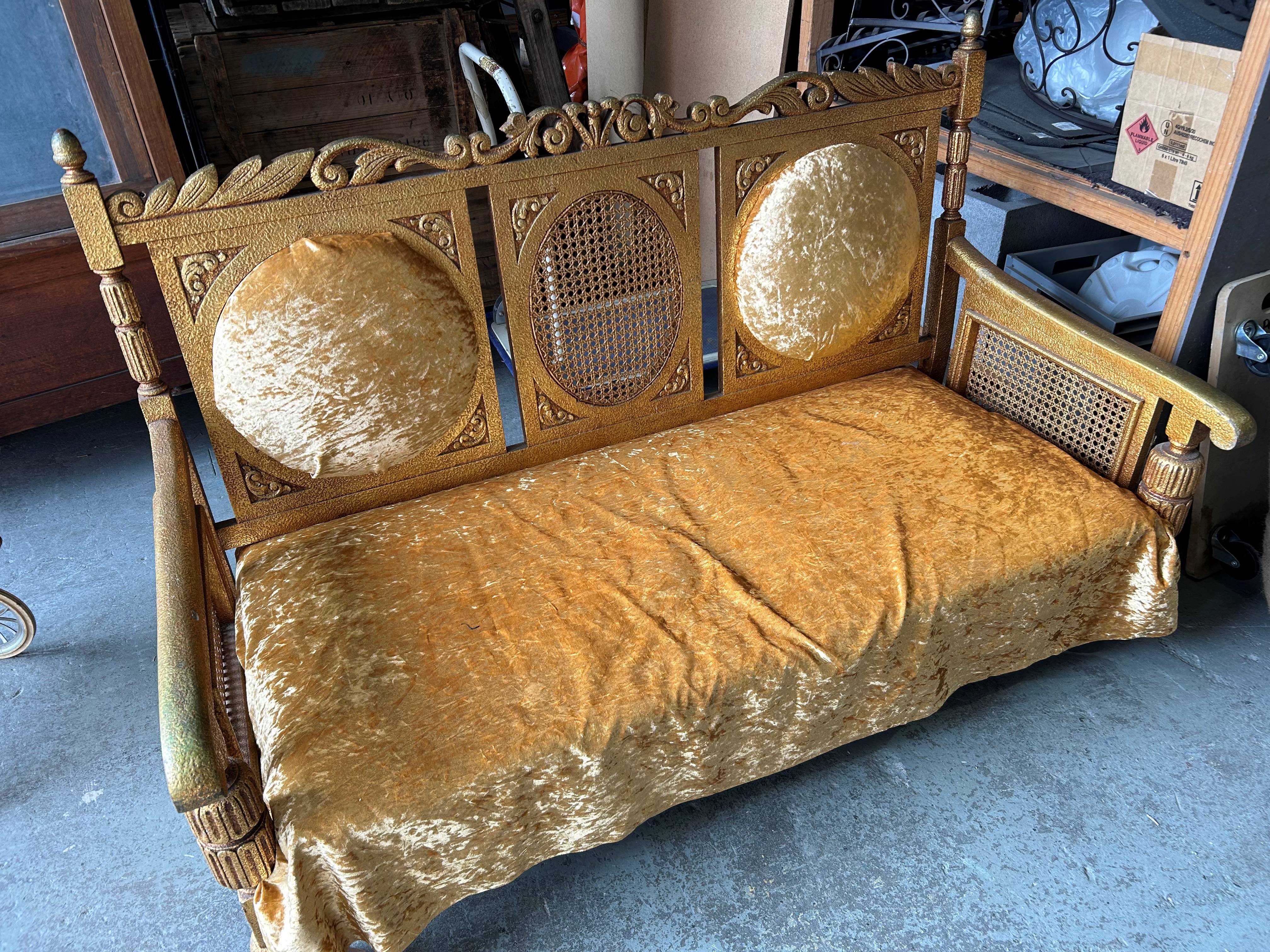CHAIR, Salon Lounge - 1920s 3 Seater Gold